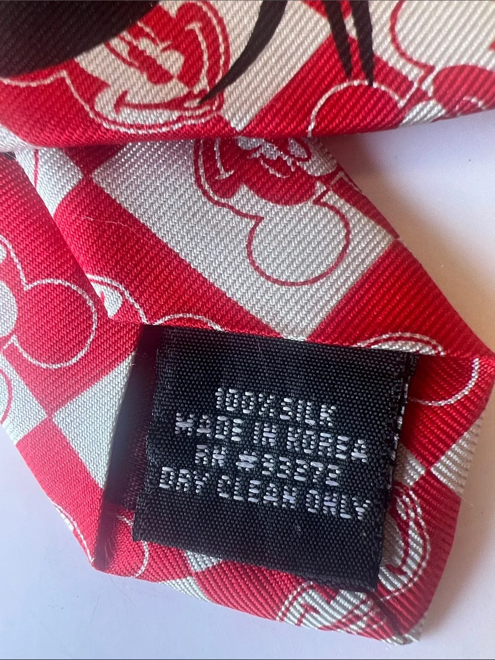 Mickey Mouse Red Novelty Men's Tie